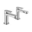 Vado Metiz Deck Mounted Basin Pillar Taps - Chrome - AX-MET-106-CP