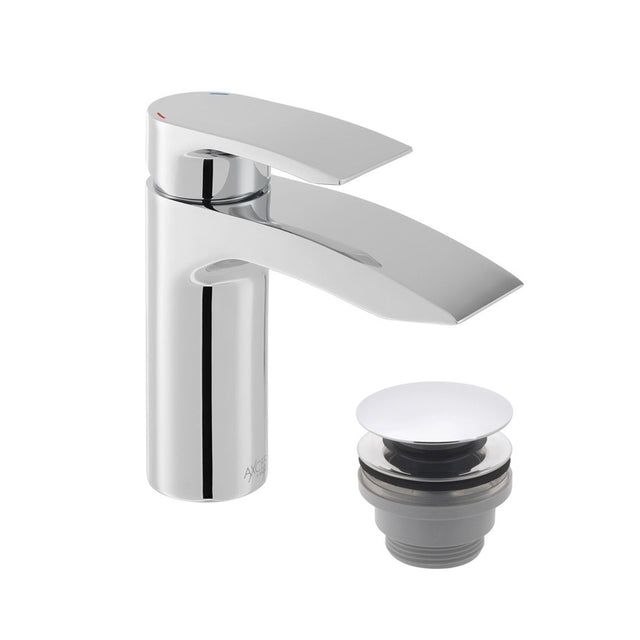 Vado Rowe Mono Basin Mixer With Push Waste - Chrome - AX-ROW-100/CC-CP