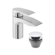 Vado Rowe Mini Mono Basin Mixer with Push Waste - Chrome - AX-ROW-100M/CC-CP