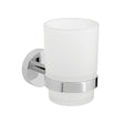 Vado Sirkel Frosted Glass Tumbler and Holder - Chrome - AX-SIR-183-CP