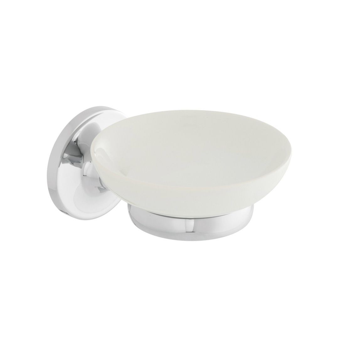 Vado Tournament Ceramic Soap Dish with Holder - Chrome - AX-TOU-182A-CP