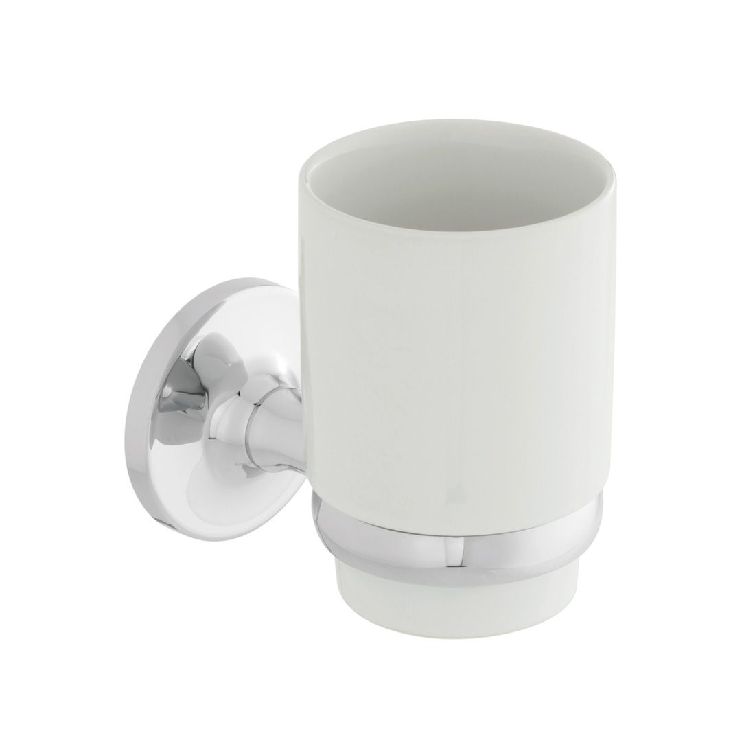 Vado Tournament Wall Mounted Ceramic Tumbler and Holder  - Chrome - AX-TOU-183A-CP