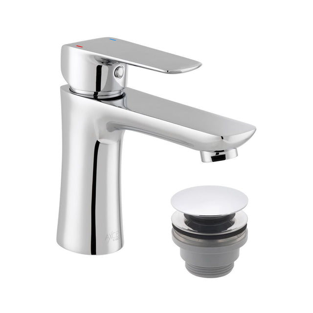 Vado Vala Mono Basin Mixer with Push Waste - Chrome - AX-VAL-100/CC-CP