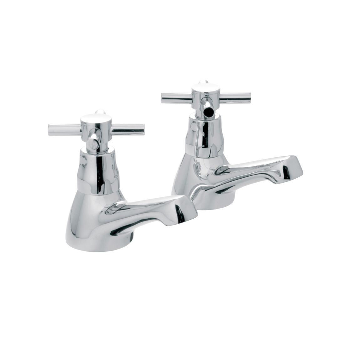 Vado Vecta CD Valve Basin Pillar Taps - Chrome - AX-VEC-106/CD-CP