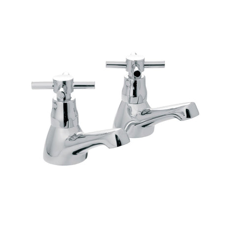 Vado Vecta CD Valve Basin Pillar Taps - Chrome - AX-VEC-106/CD-CP