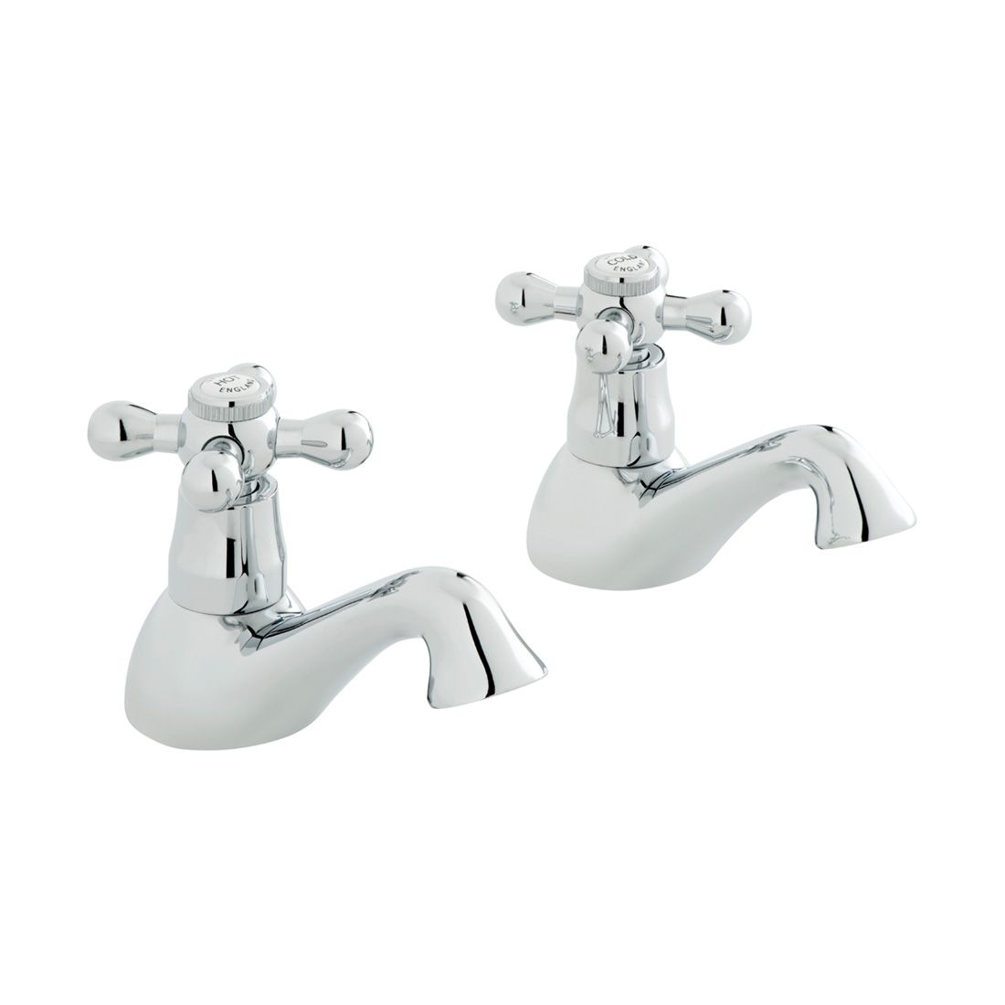 Vado Victoriana Bath Pillar Taps Cd Valve - Chrome - AX-VIC-136/CD-CP
