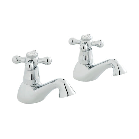 Vado Victoriana Bath Pillar Taps Cd Valve - Chrome - AX-VIC-136/CD-CP
