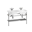Burlington Double Roll Top Basin  0th 1000mm Wide - White - B10DE