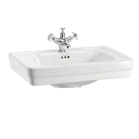 Burlington Contemporary White 58cm 1 Tap Hole Square Basin - B11TH