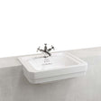 Burlington Bespoke Traditional 1 Taphole Edwardian Semi-Recessed Basin 580 x 470mm - White - B121THTRA