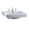 Burlington Contemporary White 3 Tap Hole Basin 58cm - B13TH