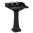 Burlington Classic 2 Tapholes Square Basin 654mm - Jet Black - B152THJET