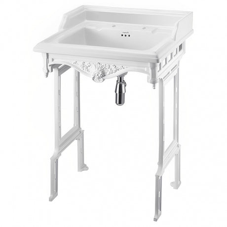 Burlington Victorian White 3 Tap Hole Basin 56cm - B23TH