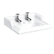 Burlington Classic White 2 Tap Hole Square Basin 65cm - B152TH