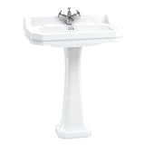 Burlington Edwardian White 2 Tap Hole Square Basin 80cm - B182TH