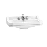 Burlington Edwardian White 3 Tap Hole Square Basin 80cm - B183TH