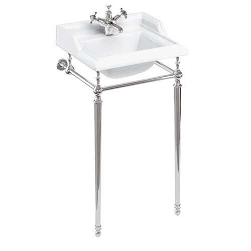 Burlington Classic White 2 Tap Hole Square Basin 50cm - B202TH