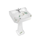 Burlington Bespoke Spring  1 Taphole Forest Edwardian Pedestal Basin 560 x 470mm - White - B41THFORE