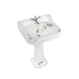 Burlington Bespoke Spring Forest 2 Tapholes Edwardian Pedestal Basin 560 x 470mm - White- B42THFORE