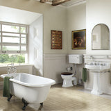 Burlington Edwardian White 3 Tap Hole Square Basin 56cm - B43TH
