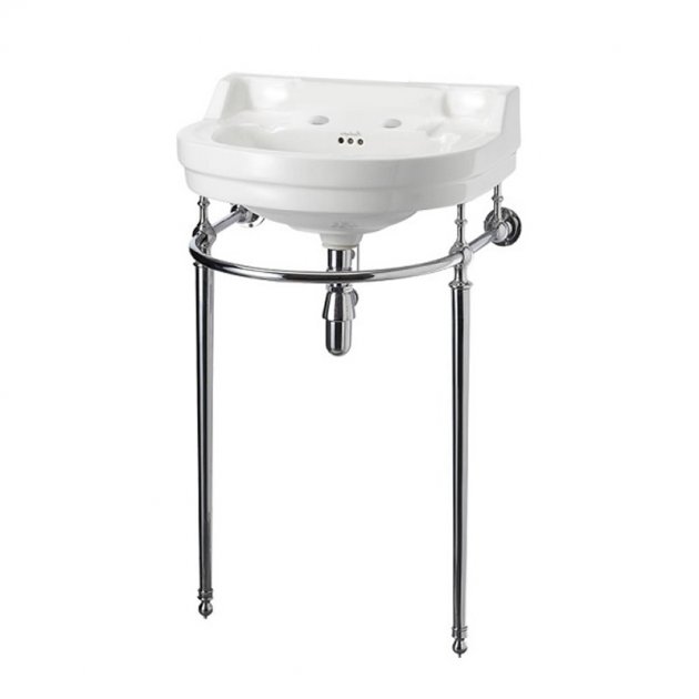 Burlington Edwardian White 2 Two Tap Hole Round Basin 56cm - B62TH