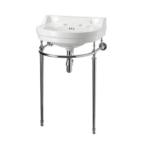 Burlington Edwardian White 2 Two Tap Hole Round Basin 56cm - B62TH