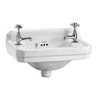 Burlington Edwardian White Cloakroom Basin 2 Tap Holes - B8