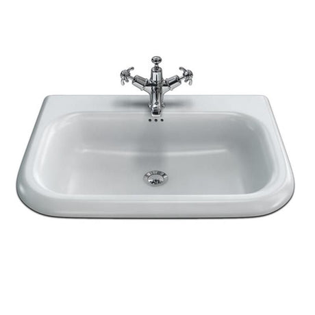 Burlington White Roll Top No Tap Hole Basin 65cm - B8E