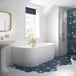 BC Designs Solidblue D-Shaped Bath Panel 1700mm Wide - White - BAIP020