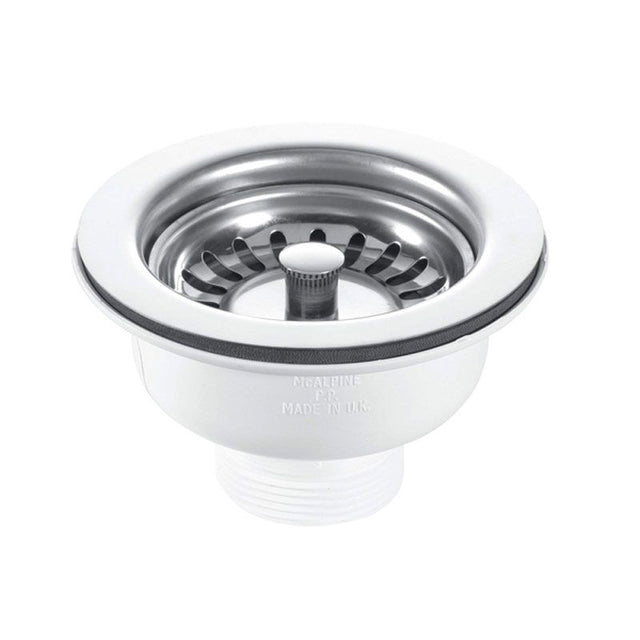 Rak Ceramics Stem Ball Plug Basket Strainer Waste 60mm - Stainless Steel - MBSWSS85-90