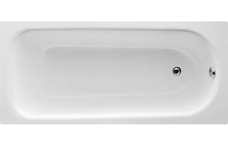 Prystine Clearwater Steel Single End 2 Tap Hole Bath w/Legs 1700 x 700 x 500mm - White - PRIS100596