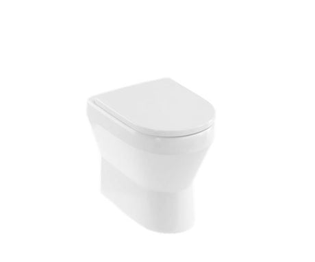 Britton Curve2 Rimless Back To Wall WC and Soft Close Seat - White Gloss - CUR2.001