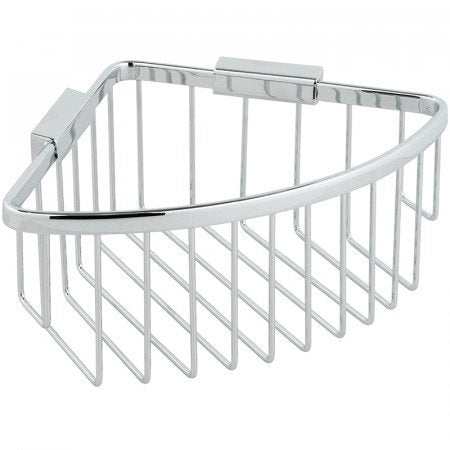Vado Basket Large triangular corner wall-mounted chrome bathroom storage basket