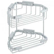 Vado Basket Large double triangular chrome corner wall-mounted shower caddy