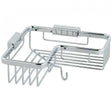 Vado Basket Corner wall-mounted chrome bathroom accessory with hook and durable metal construction