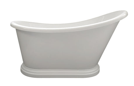 Launde Abbey Penny Slipper Bath 1360mm - White