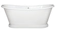 Launde Abbey Boat Freestanding Double Ended Acrylic Boat Bath 1800mm - White - TAP 'N' SHOWER