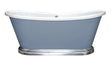 Launde Abbey Boat Freestanding Double Ended Acrylic Boat Bath with Aluminium Plinth 1700mm - White - TAP 'N' SHOWER