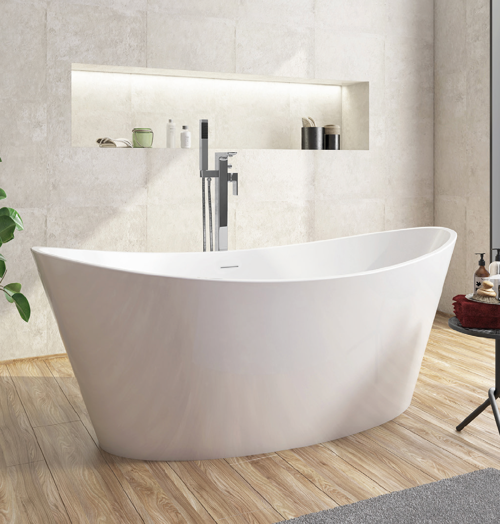 Scudo Aruba Acrylic Bath - White - BATH-ARUBA