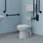 Bathex Doc M Mild Steel Corner WC Low Level 3 Rail Pack - Blue - 80001