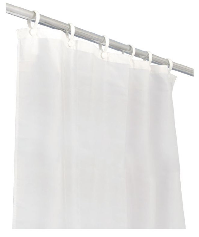 Bathex Professional Weighted 4oz Polyester Shower Curtain 2100mm x 1830mm - White - 65397