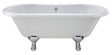 Launde Abbey Elmstead Freestanding Double Ended Slipper Bath with Feet Set 1 - White