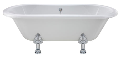 Launde Abbey Elmstead Freestanding Double Ended Slipper Bath - 1700mm - White