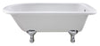 Launde Abbey Mistley Single Ended Roll Top Bath With 1 Feet Set 1700mm - White