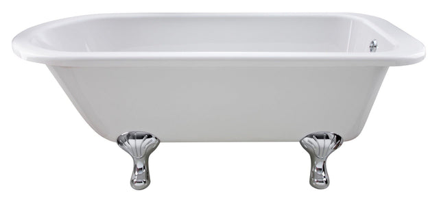 Launde Abbey Mistley Single Ended Roll Top Bath With 1 Feet Set 1700mm - White