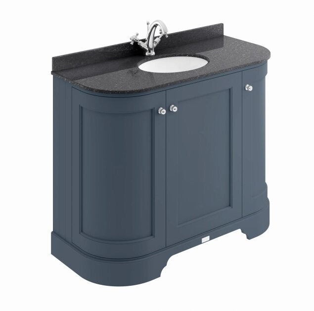 Bayswater Curved Vanity Unit 3 Doors 1000mm - Stiffkey Blue - BAYF162