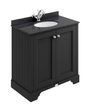 Bayswater Floorstanding Vanity Unit 2 Doors 800mm - Matt Black - BAYF404