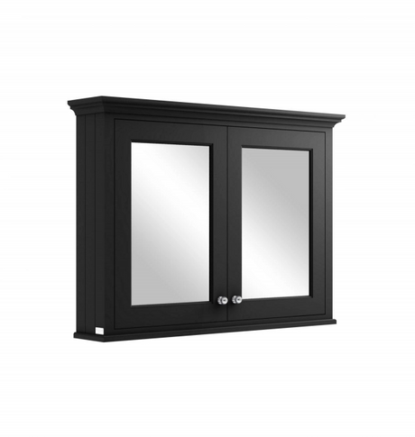 Bayswater Mirror Wall Cabinet 1050mm x 750mm x 200mm - Matt Black - BAYF431