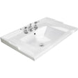 Bayswater 3 Tap Holes Countertop Basin 600mm - White - BAYC202