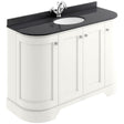 Bayswater 4-Door Curved Vanity Unit 1200mm Wide - Stiffkey Blue - BAYF165